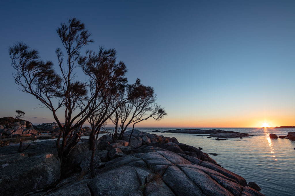 Sunrise at Bay of Fires East Coast of Tasmania using a 14mm lens