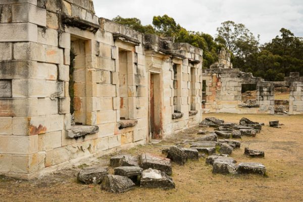 Convict built ruins at Coal Mines Historic Site, Tasman Peninsula, Tasmania