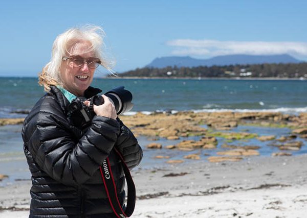 Photographer on photo-oriented tour to Tasmania's east coast with Shutterbug Walkabouts